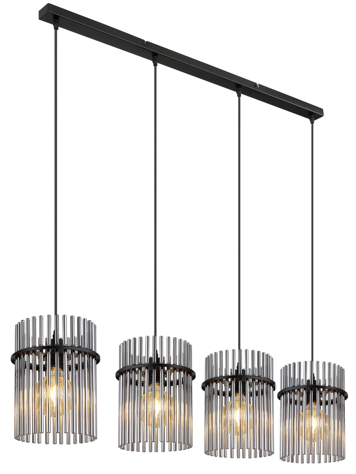 HÄNGLAMPA GORLEY 110/20/140 cm  - grå/svart, Trend, metall/glas (110/20/140cm)