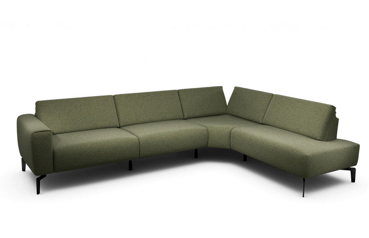 Freisteller von SENSOO ECKSOFA Cosy Waldgrün Chenille.