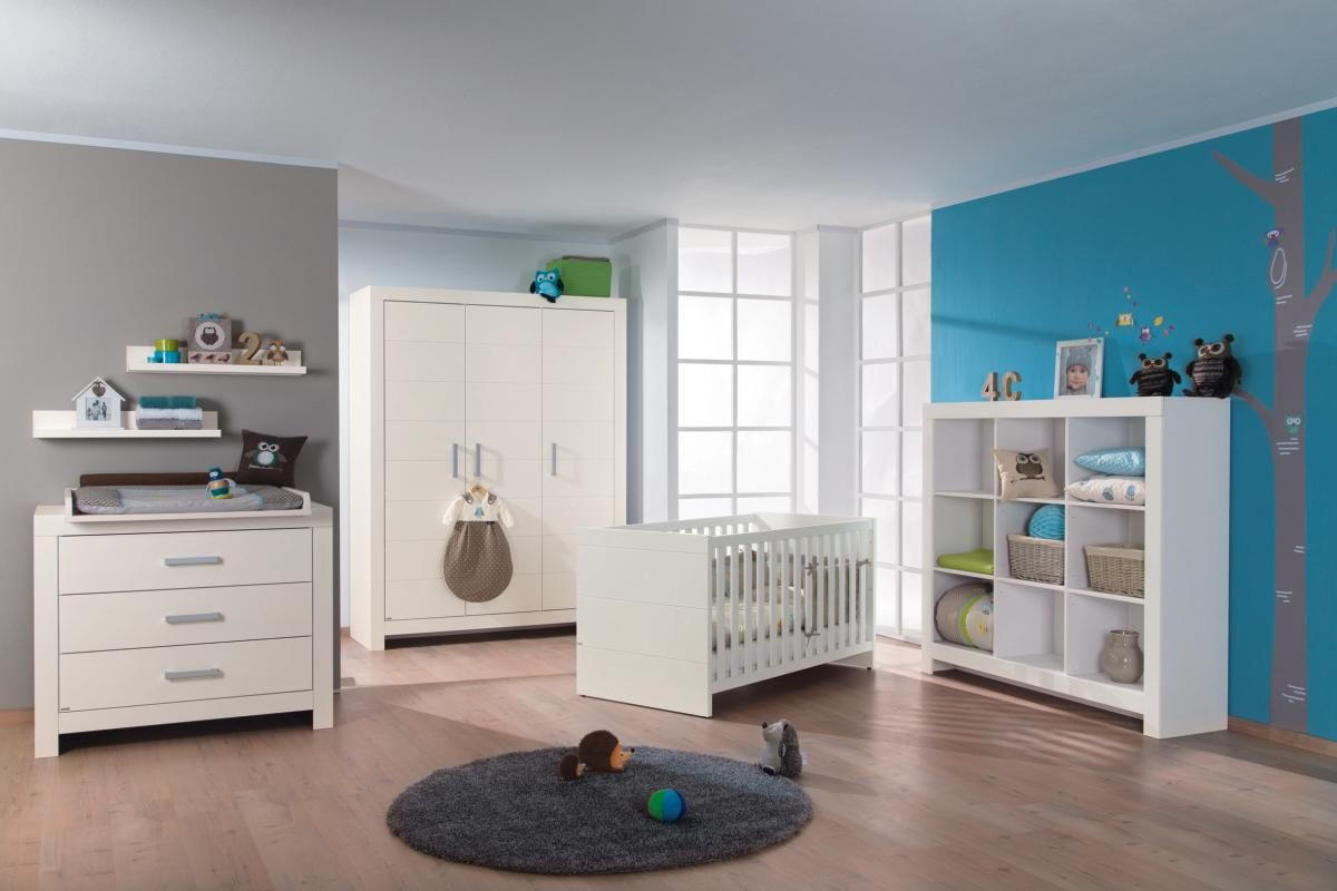 BABYKLEIDERSCHRANK Fiona Weiß  - Silberfarben/Weiß, Trend, Holzwerkstoff/Metall (156,8/205,3/55,3cm) - Paidi