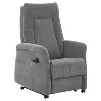 FERNSEHSESSEL  mit Relaxfunktion, Aufstehhilfe, Rücken echt Chenille Grau  - Grau, KONVENTIONELL, Kunststoff/Textil (78/115/90cm) - Hukla