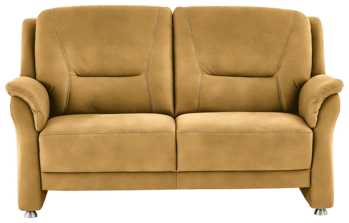 2,5-SITZER in Mikrofaser Gelb  - Gelb/Beige, KONVENTIONELL, Textil/Metall (172/100/89cm) - Beldomo Comfort