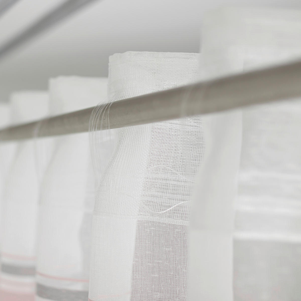 FERTIGVORHANG  halbtransparent   140/245 cm  - Hellrosa/Silberfarben, Basics, Textil (140/245cm)