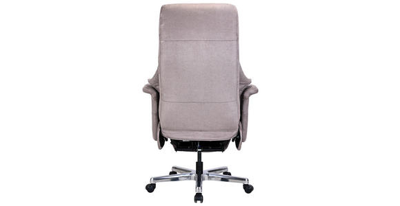 CHEFSESSEL Webstoff Grau, Alufarben  - Alufarben/Grau, Design, Textil/Metall (78/115-122/81cm) - Novel