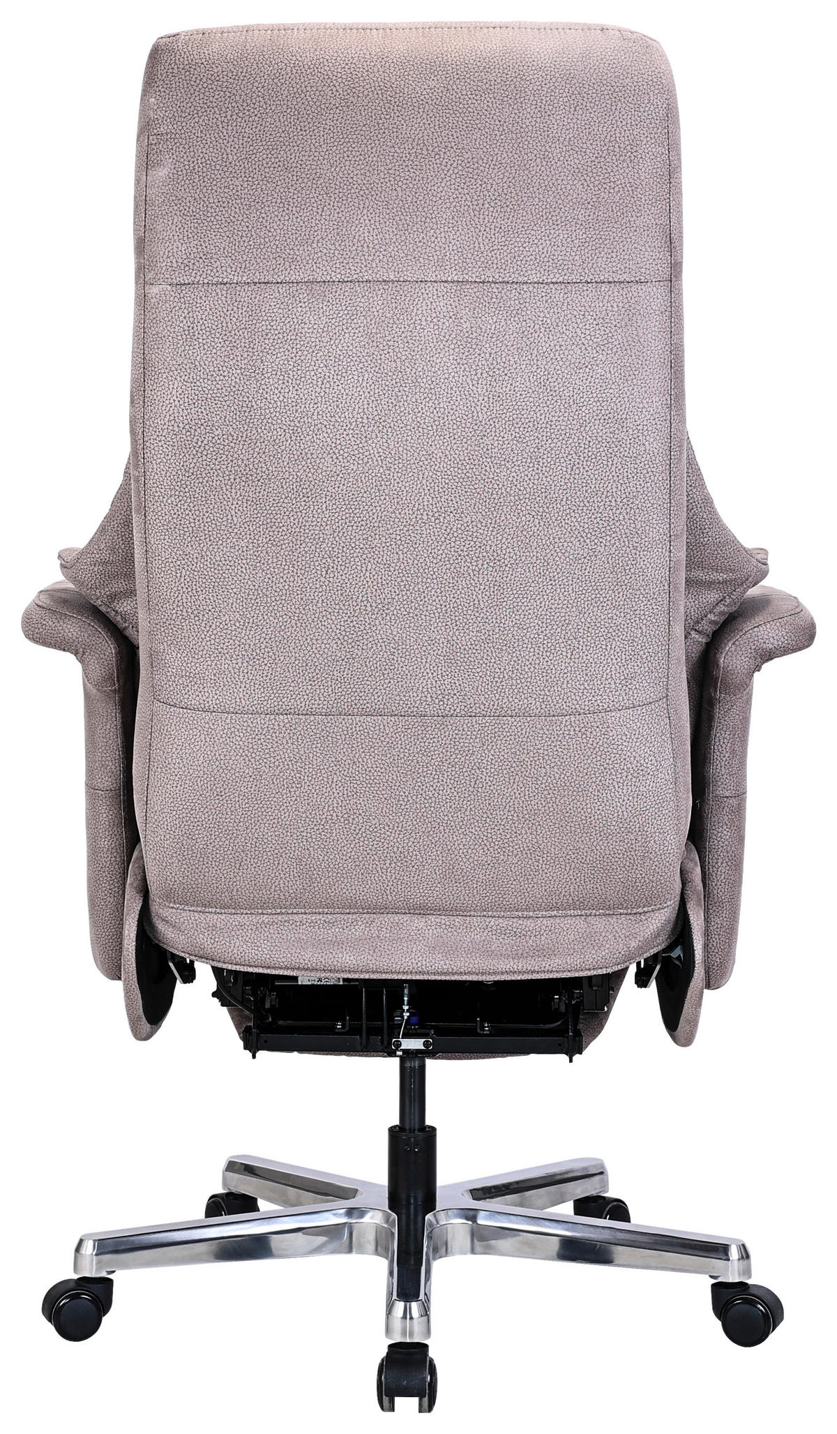 CHEFSESSEL Webstoff Grau, Alufarben  - Alufarben/Grau, Design, Textil/Metall (78/115-122/81cm) - Novel