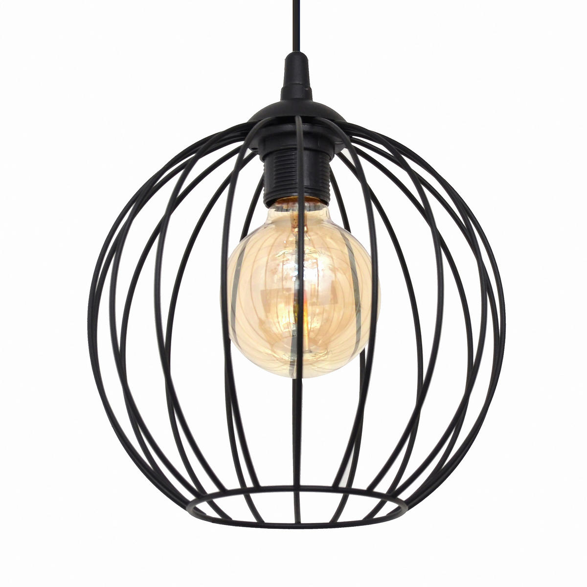 HÄNGELEUCHTE MERCURE 23/23/93 cm   - Schwarz, KONVENTIONELL, Metall (23/23/93cm)