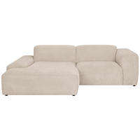 Colțar, textil, bej, 170/252 cm - bej/negru, Design, plastic/textil (170/252cm) - MID.YOU