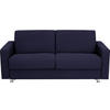 SCHLAFSOFA in Textil Dunkelblau  - Chromfarben/Dunkelblau, Design, Textil/Metall (195/84/100cm) - Bali