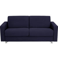 SCHLAFSOFA in Textil Dunkelblau  - Chromfarben/Dunkelblau, Design, Textil/Metall (195/84/100cm) - Bali