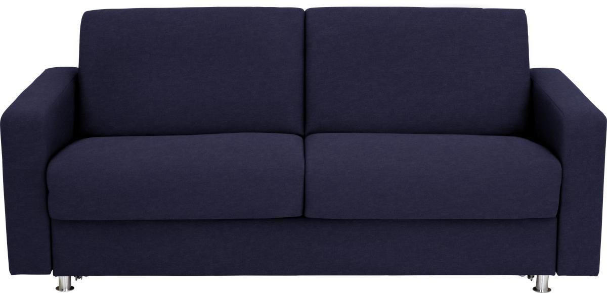 SCHLAFSOFA in Textil Dunkelblau  - Chromfarben/Dunkelblau, Design, Textil/Metall (195/84/100cm) - Bali