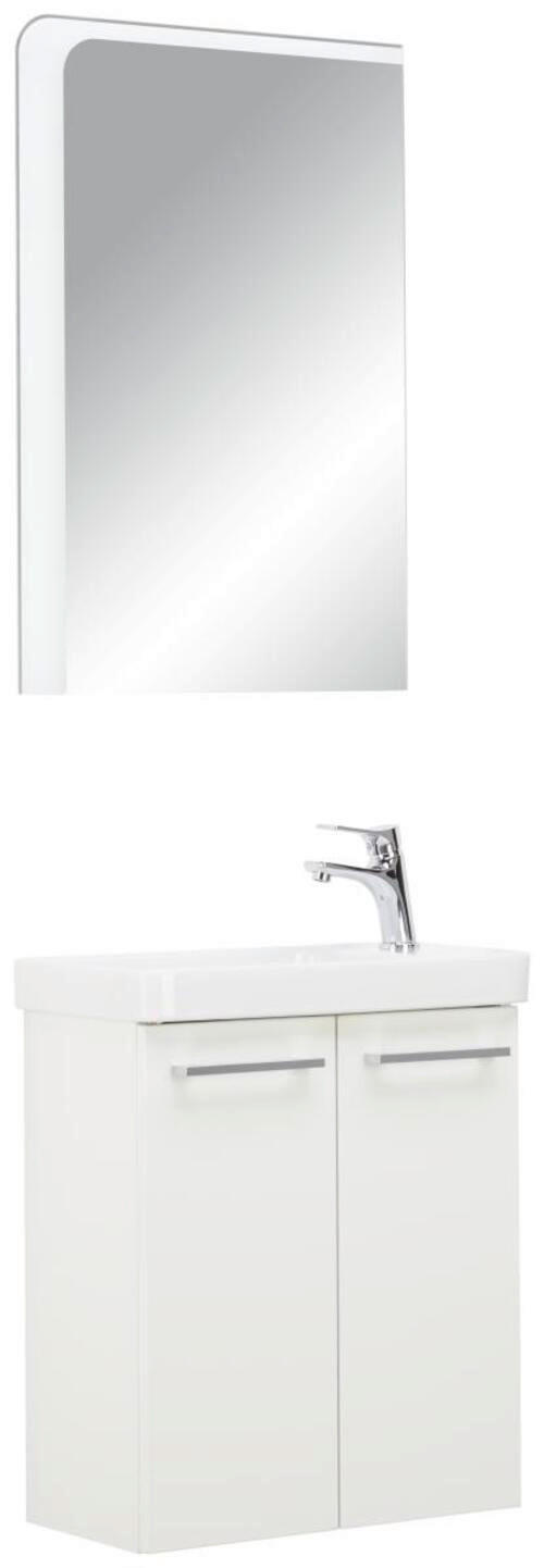 BADEZIMMER in 55,5 cm - Weiß, MODERN, Glas/Keramik (55,5cm) - Voleo