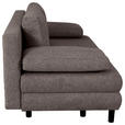 SCHLAFSOFA Lia in Webstoff Mokka  - Schwarz/Mokka, Design, Textil/Metall (197/84/92,5cm) - Hom`in