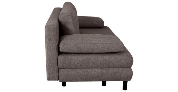 SCHLAFSOFA Lia in Webstoff Mokka  - Schwarz/Mokka, Design, Textil/Metall (197/84/92,5cm) - Hom`in