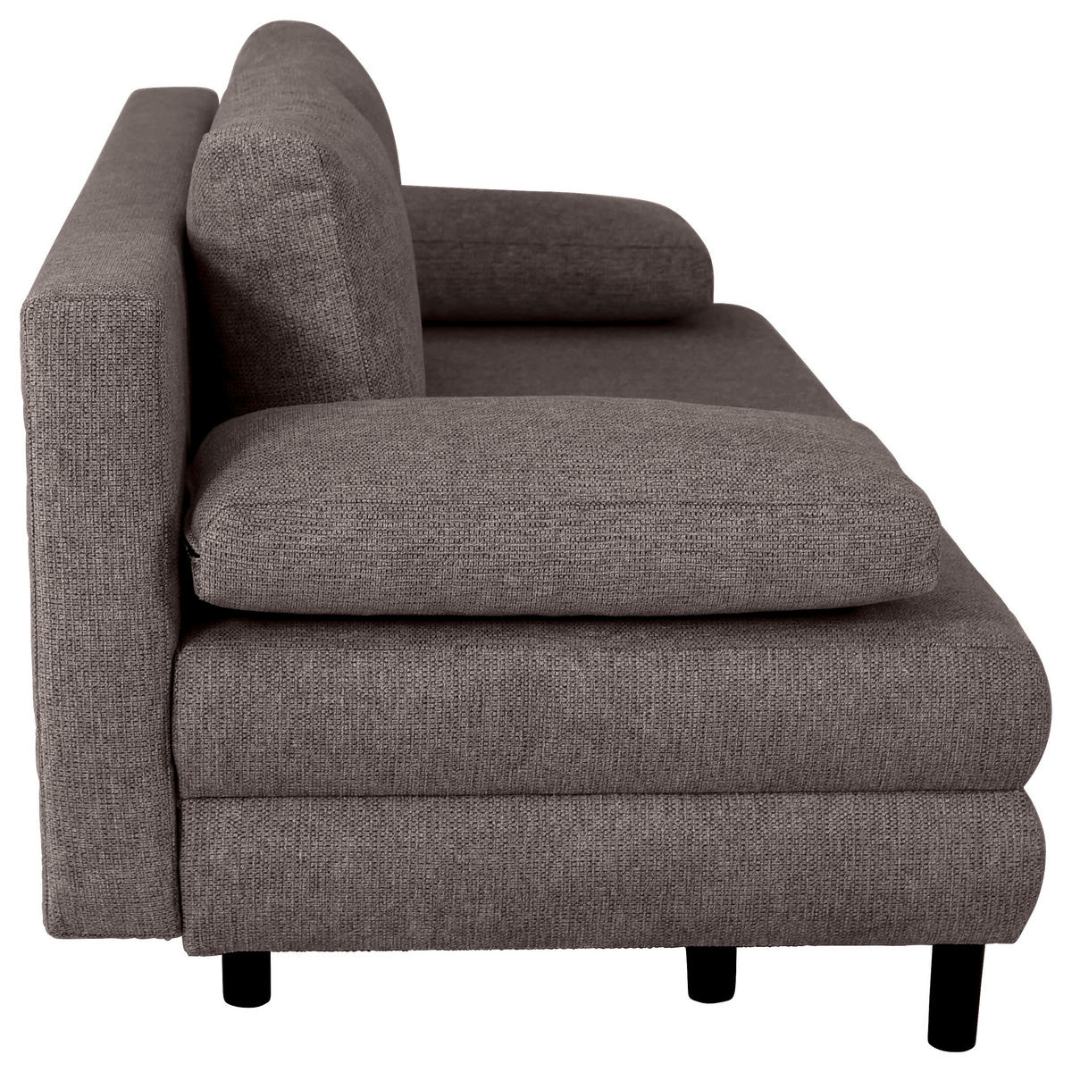SCHLAFSOFA  mit Webstoff Mokka  - Schwarz/Mokka, Design, Textil/Metall (197/84/92,5cm) - home24