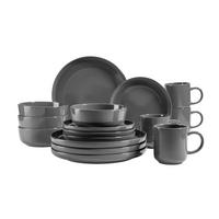 KOMBISERVICE Alenia 16-teilig  - Grau, Basics, Keramik (32/31,5/30cm) - Mäser