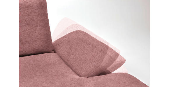 ECKSOFA in Flachgewebe Altrosa 314/159 cm - Schwarz/Altrosa, Design, Holz/Textil (314/159cm) - Dieter Knoll