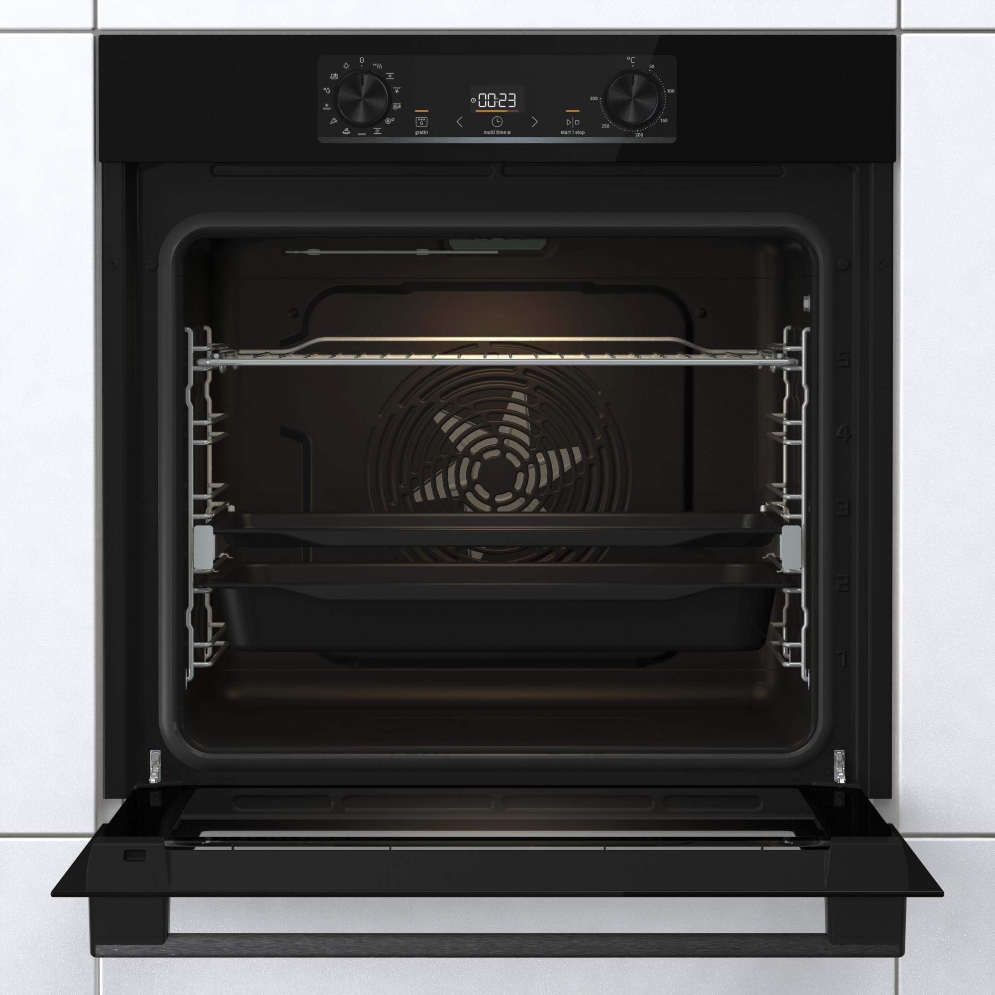 EINBAUBACKOFEN BOS 6737 E13BG  - Schwarz, Basics, Glas/Metall (59,5/59,5/56,4cm) - Gorenje