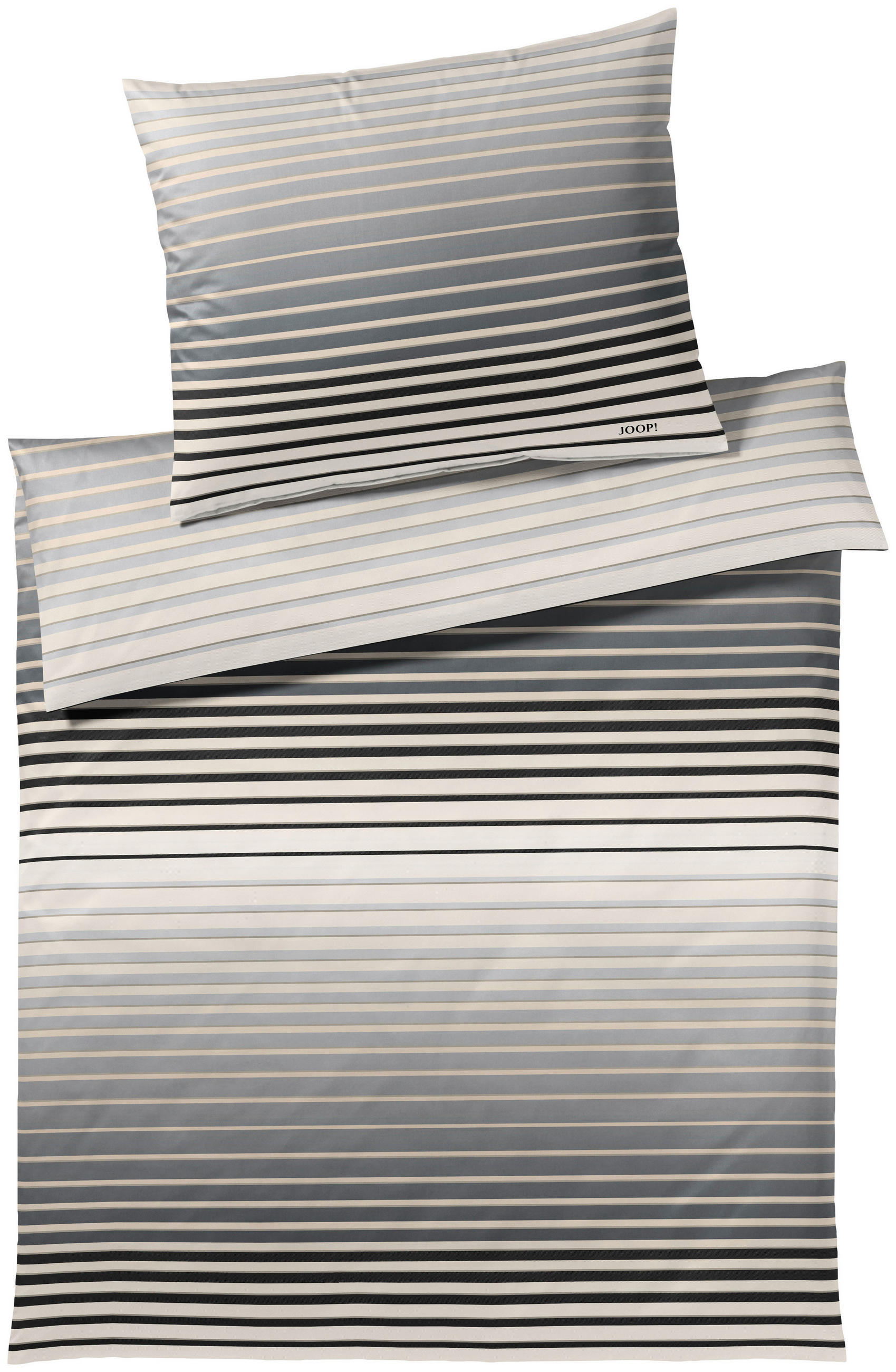 BETTWÄSCHE Shutter Makosatin 140/200 cm  - Grau, Design, Textil (140/200cm) - Joop!