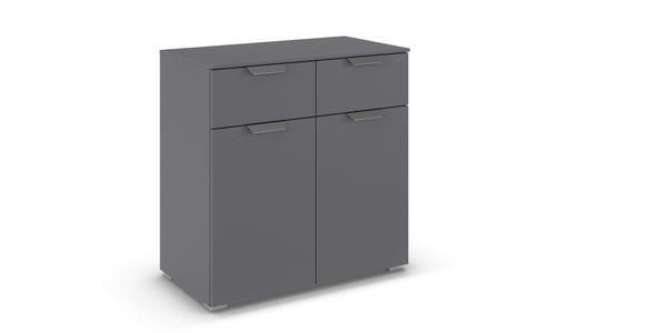 KOMMODE  in 80/81/42 cm  - Chromfarben/Dunkelgrau, Design, Holzwerkstoff/Metall (80/81/42cm) - Carryhome