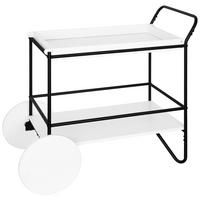 SERVIERWAGEN in Schwarz, Weiß  - Schwarz/Weiß, Basics, Holzwerkstoff/Metall (91/80,5/54cm) - MID.YOU