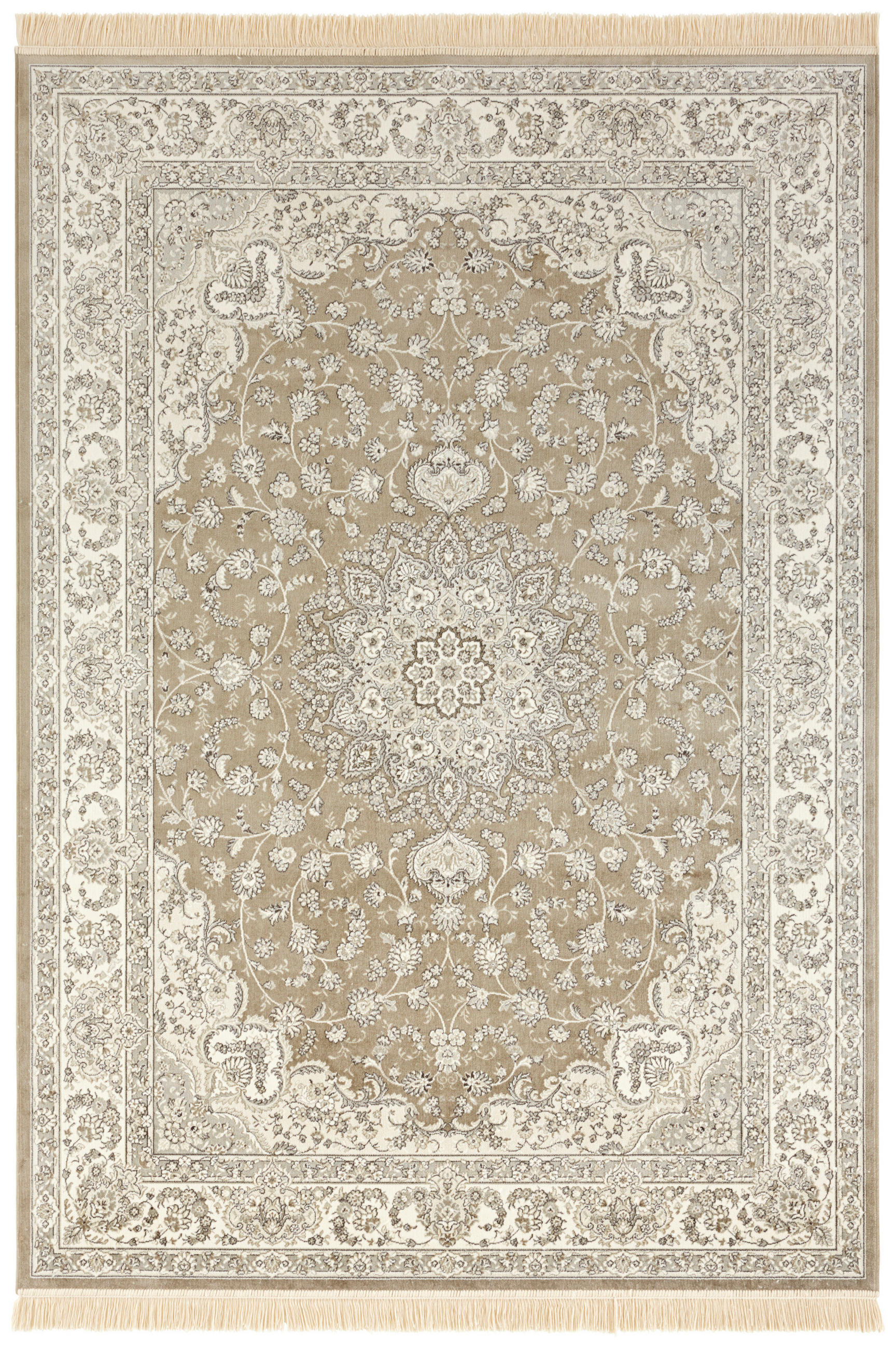 VINTAGE-TEPPICH 95/140 cm Naveh Creme, Ecru  - Ecru/Creme, Basics, Textil (95/140cm)