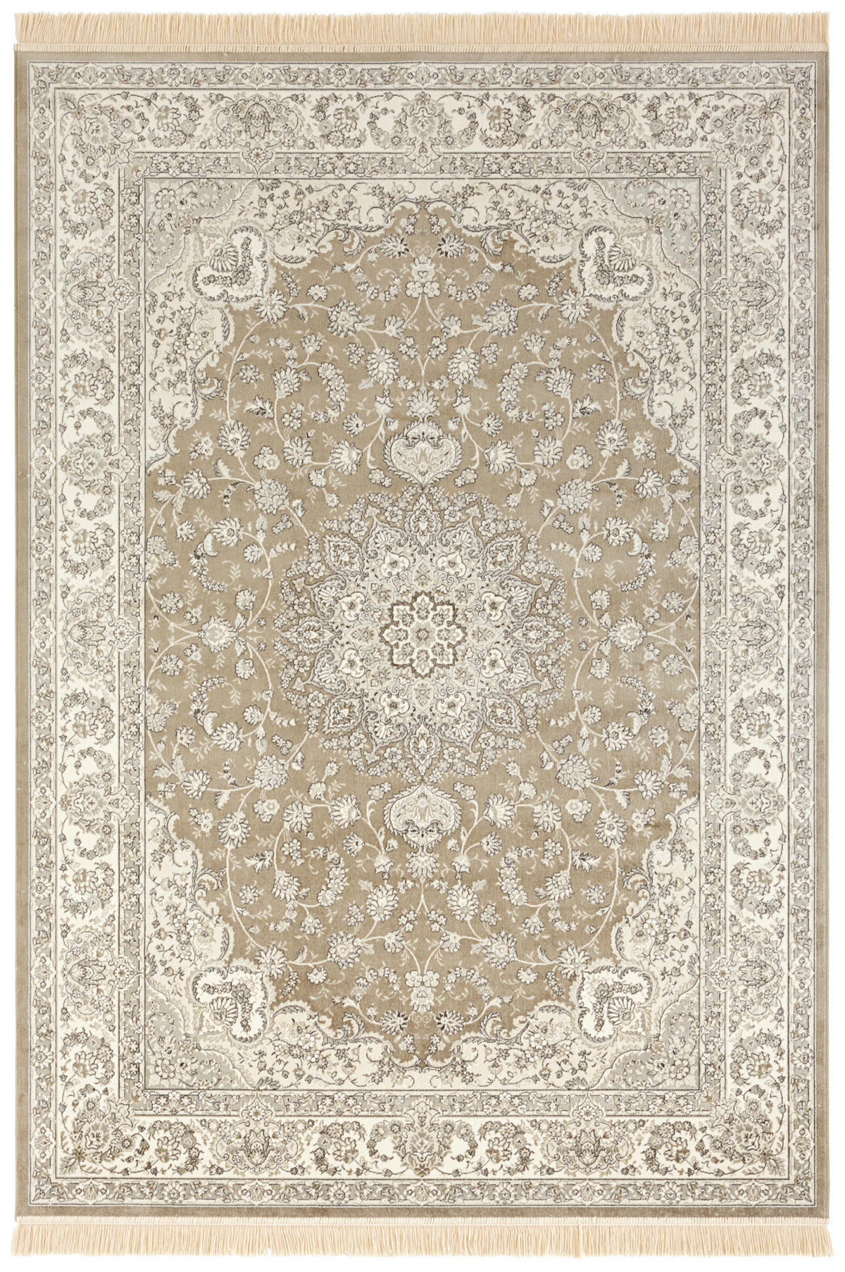 VINTAGE-TEPPICH 160/230 cm Naveh Creme, Ecru  - Ecru/Creme, Basics, Textil (160/230cm)