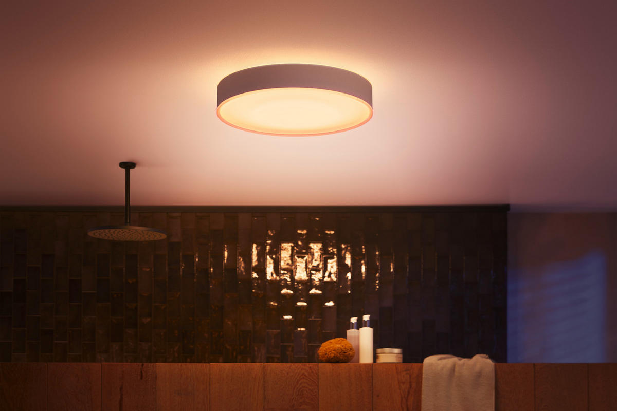 LED-DECKENLEUCHTE White Ambiance Devere L 42,5/8,4 cm   - Weiß, Design, Kunststoff (42,5/8,4cm) - Philips HUE