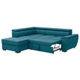 ECKSOFA  in Flachgewebe Petrol  - Petrol/Schwarz, KONVENTIONELL, Kunststoff/Textil (220/266cm) - Carryhome