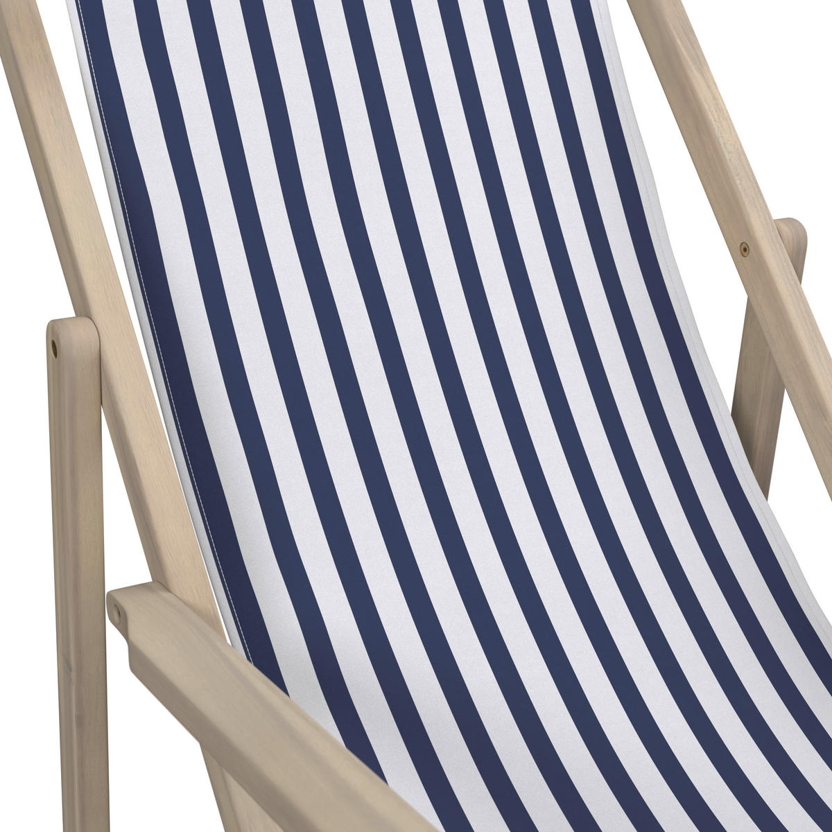 STRANDSTUHL Akazie Blau, Weiß, Akaziefarben  - Blau/Weiß, Basics, Holz/Textil (63/88/102cm) - Ambia Garden