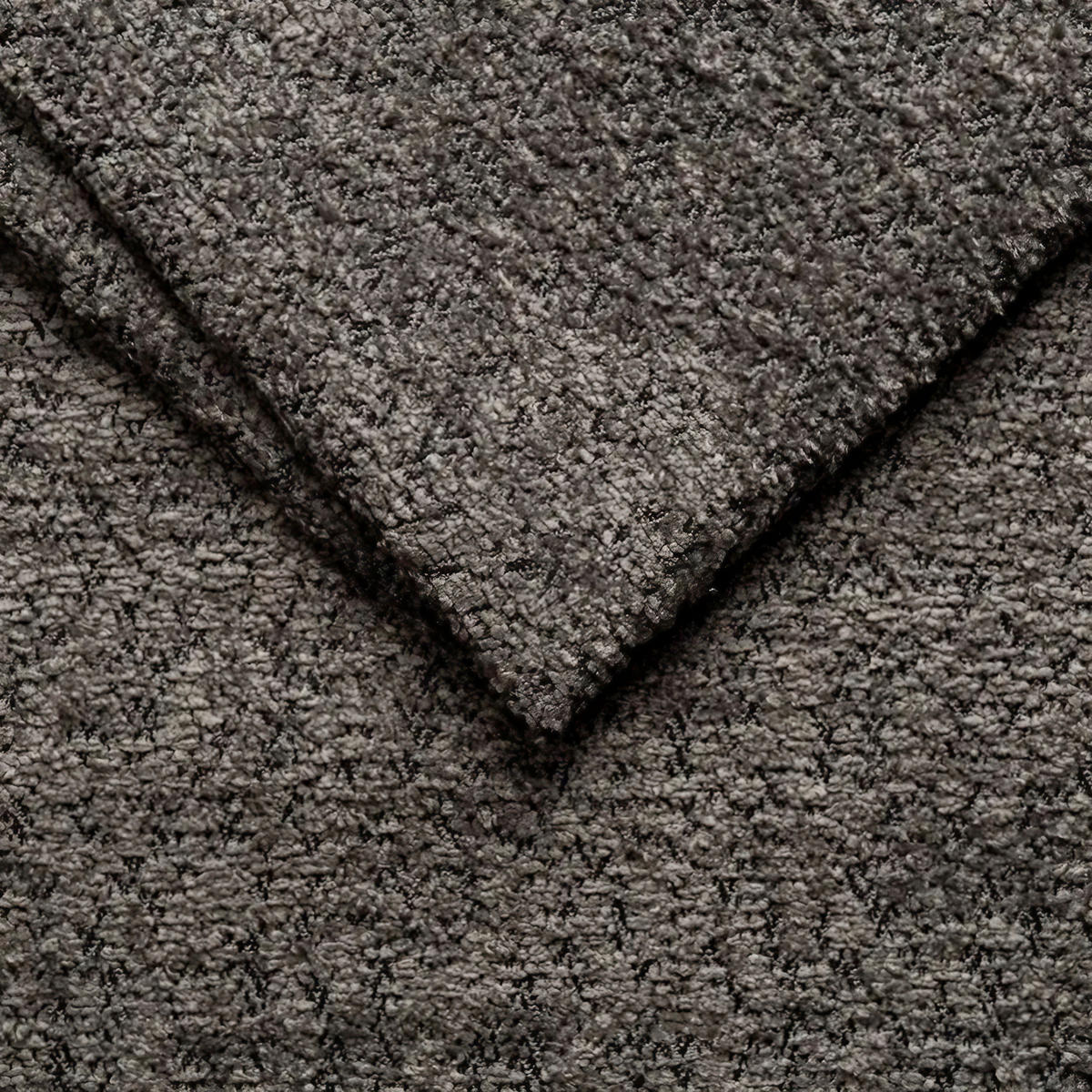 3-SITZER-SOFA Chenille Anthrazit  - Anthrazit/Schwarz, KONVENTIONELL, Textil/Metall (228/84/99cm) - Carryhome