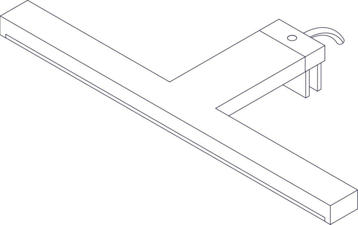 AUFBAULEUCHTE ACCESSOIRES 13,5/4,5/37 cm  - Chromfarben, Basics, Metall (13,5/4,5/37cm) - MID.YOU