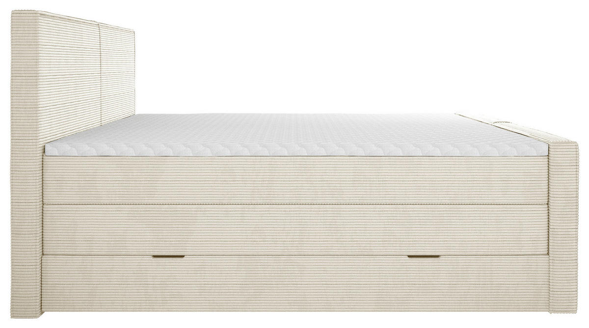 BOXSPRINGBETT 160/200 cm  in Beige  - Beige, MODERN, Textil (160/200cm) - Livetastic