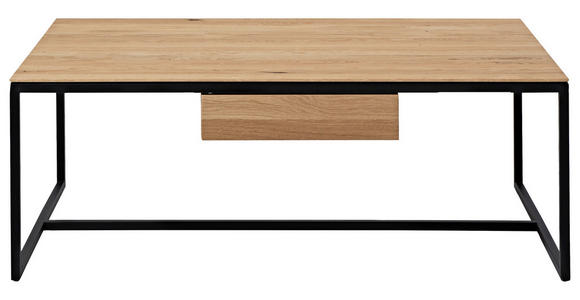 COUCHTISCH in Holz, Metall 100/60/43 cm  - Wildeiche/Schwarz, Design, Holz/Metall (100/60/43cm) - Dieter Knoll