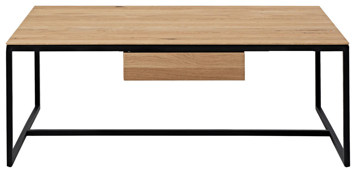 COUCHTISCH Holz, Metall 100/60/43 cm  - Wildeiche/Schwarz, Design, Holz/Metall (100/60/43cm) - Dieter Knoll