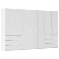 DREHTÜRENSCHRANK 350/223/61 cm,  in Weiß, 7-türig  - Weiß, Basics, Holzwerkstoff/Metall (350/223/61cm) - Novel