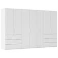 DREHTÜRENSCHRANK 350/235/61 cm,  in Weiß, 7-türig  - Weiß, Basics, Holzwerkstoff/Metall (350/235/61cm) - Novel