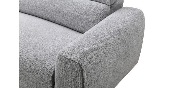 ECKSOFA in Mikrofaser Hellgrau  172/256 cm  - Hellgrau/Schwarz, Design, Textil/Metall (172/256cm) - Carryhome