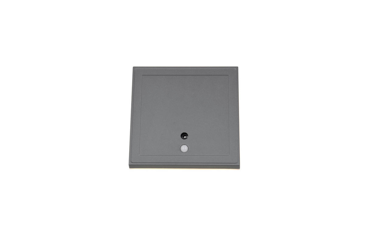 AUSSENWANDLEUCHTE - Anthrazit, Design, Metall (14/14/3,5cm)