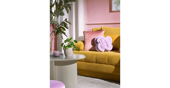 SCHLAFSOFA in Webstoff Gelb - Gelb/Naturfarben, KONVENTIONELL, Holz/Textil (195/90/90cm) - Cantus