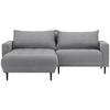 ECKSOFA Grau Flachgewebe  - Schwarz/Grau, Design, Holz/Textil (160/215cm) - Stylife