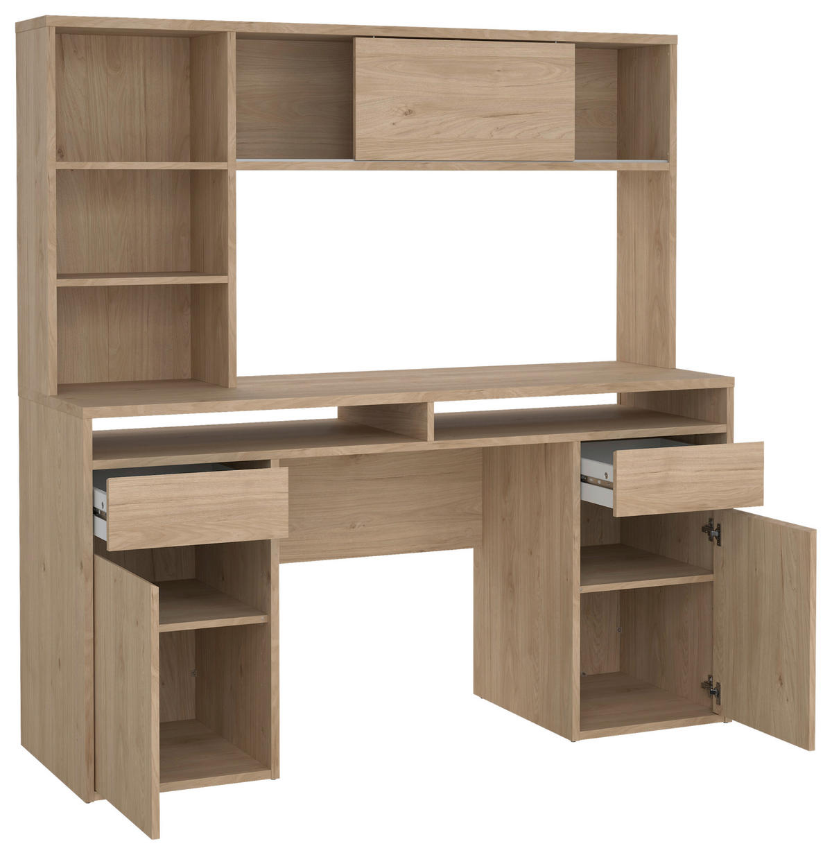 PISALNA MIZA leseni material barve hrasta  - barve hrasta, Moderno, leseni material (149/48,2/156,2cm) - P & B