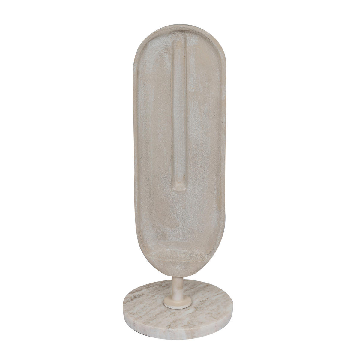 SKULPTUR - Beige, Basics, Stein/Metall (13/37/13cm)