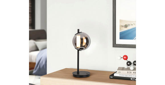 LED-TISCHLEUCHTE 20/51 cm - Chromfarben/Schwarz, Design, Glas/Kunststoff (20/51cm) - Dieter Knoll