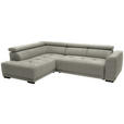 ECKSOFA in Struktur Creme  205/284 cm  - Creme/Schwarz, Design, Kunststoff/Textil (205/284cm) - Xora