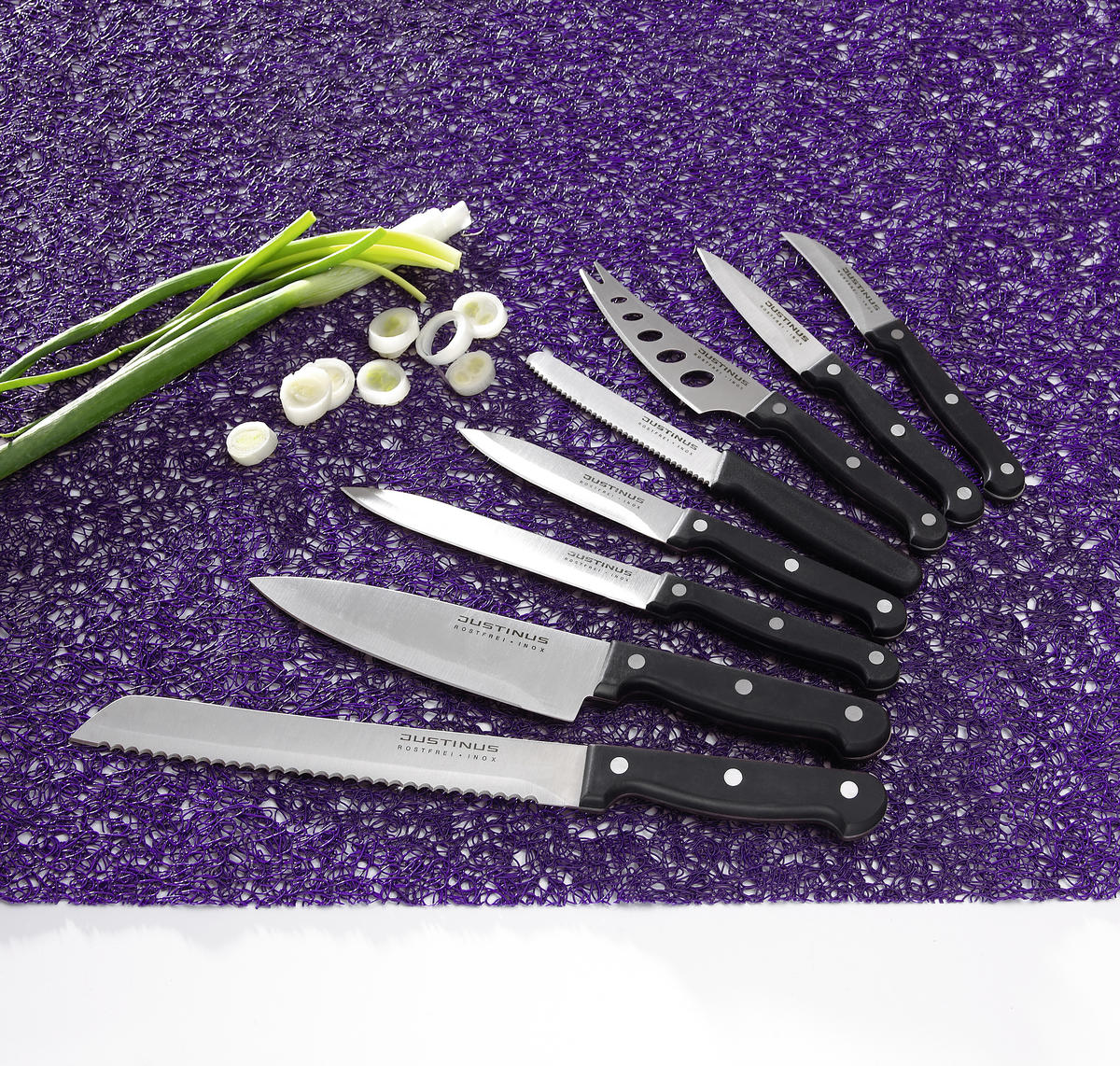 ÁLTALÁNOS KÉS 22 cm  - ezüst/fekete, Konventionell, műanyag/fém (22cm) - Boxxx