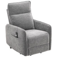 RELAXSESSEL Leinenoptik    - Schwarz/Grau, Design, Textil/Metall (74/101/92cm) - Carryhome
