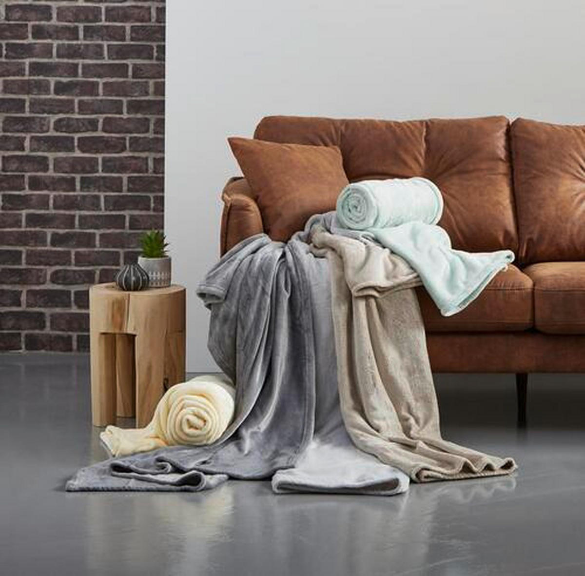 WOHNDECKE LUNA 140/190 cm  - Anthrazit, KONVENTIONELL, Textil (140/190cm) - Novel