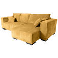 ECKSOFA  in Cord Senfgelb  - Senfgelb/Braun, KONVENTIONELL, Holz/Textil (293/160cm) - Carryhome