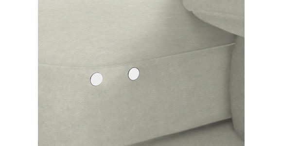 ECKSOFA in Velours Ecru 310/180 cm - Ecru/Schwarz, Design, Textil/Metall (310/180cm) - Dieter Knoll