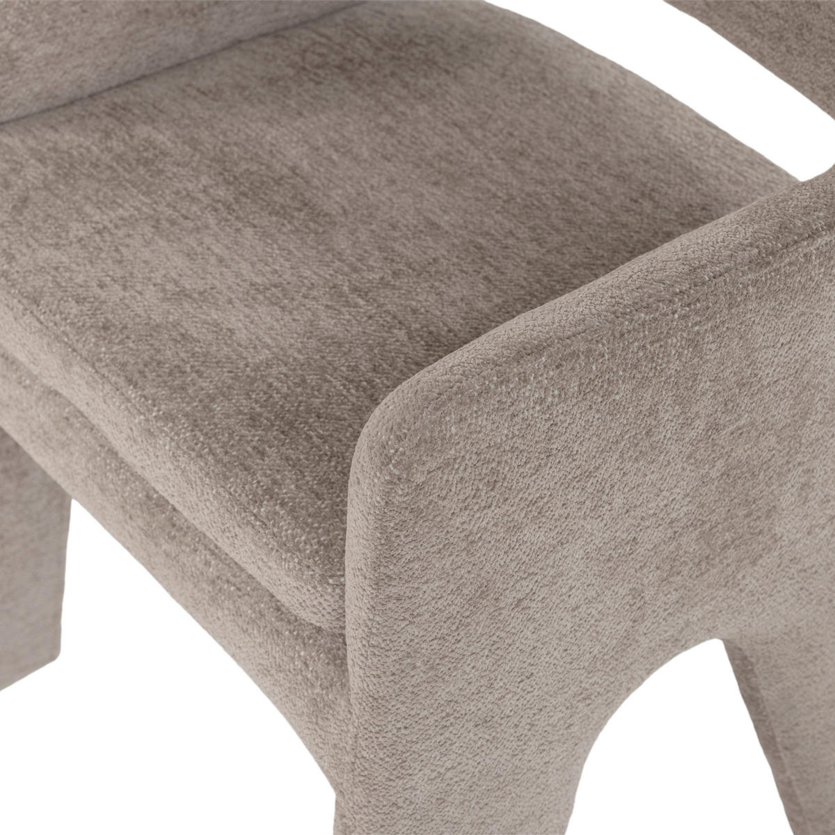 ARMLEHNSTUHL   Chenille  Taupe  - Taupe, MODERN, Textil (57/78/56cm) - Livetastic
