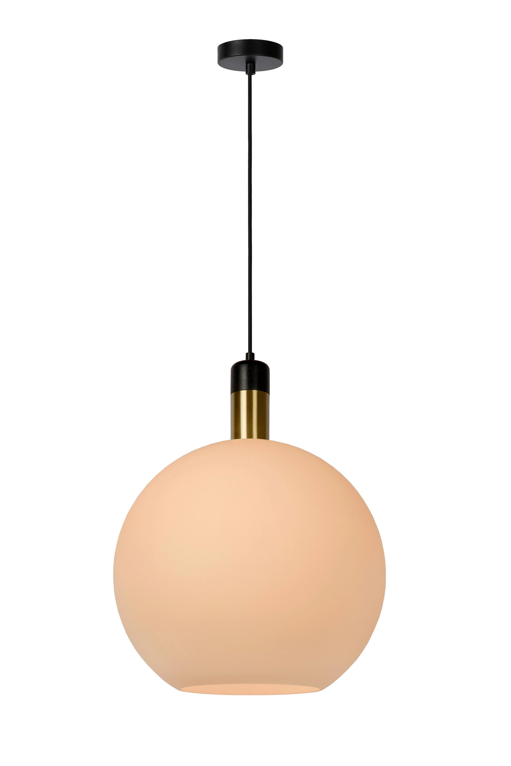 HÄNGELEUCHTE Julius 40/40/130 cm   - Weiß, Basics, Glas (40/40/130cm) - Lucide